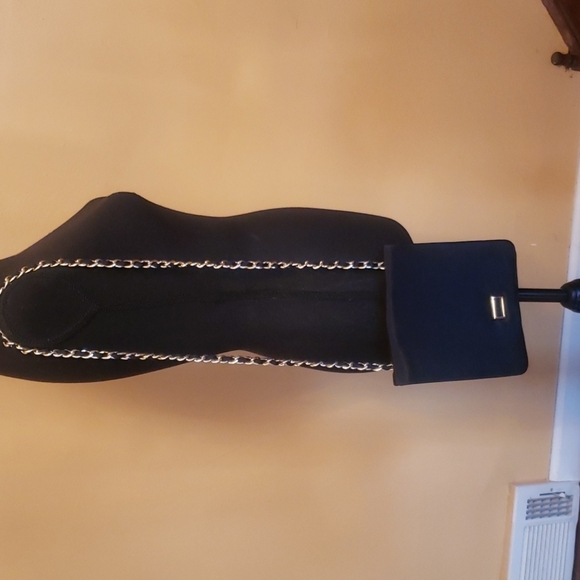 Vintage Black Satin Shoulder Handbag - Picture 4 of 6